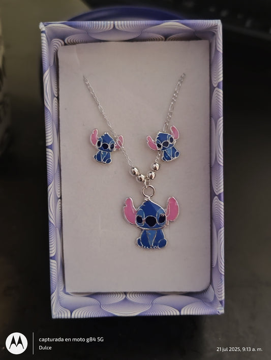 Gargantilla en plata Stitch Disney